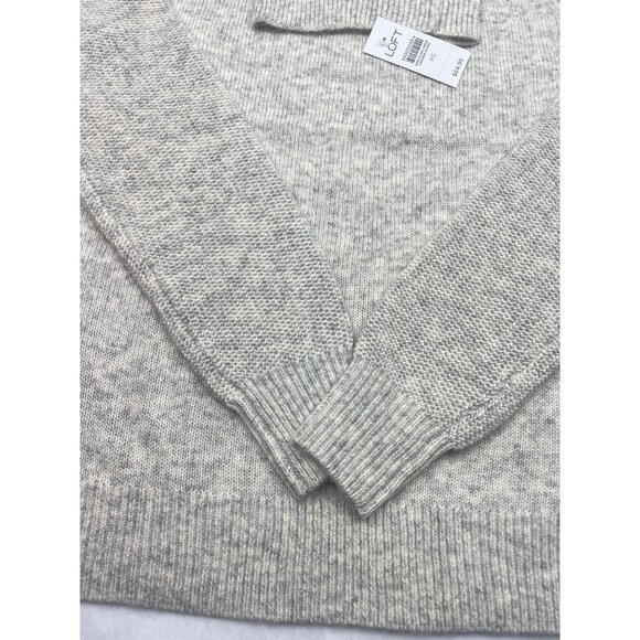 LOFT Women's  Size XS Stitchy Turtleneck Sweater Gray - Picture 5 of 11